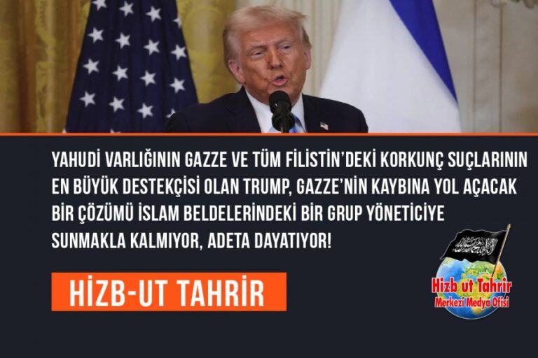 Yahudi Varlığının Gazze ve Tüm Filistin’deki Korkunç Suçlarının En Büyük Destekçisi Olan Trump, Gazze’nin Kaybına Yol Açacak Bir Çözümü İslam Beldelerindeki Bir Grup Yöneticiye Sunmakla Kalmıyor, Adeta Dayatıyor!